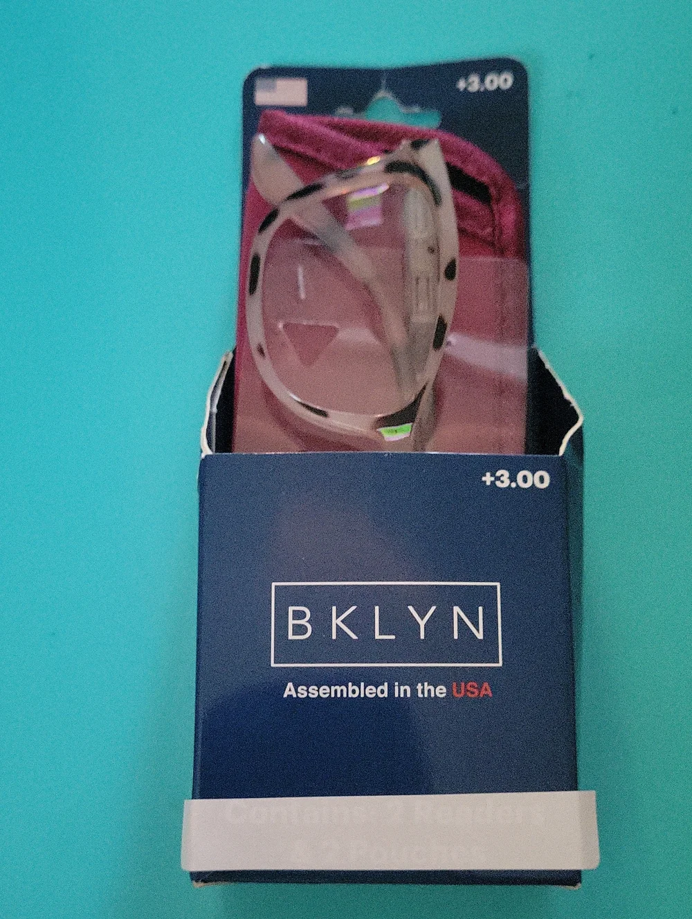Pink Reading Glasses +3.00